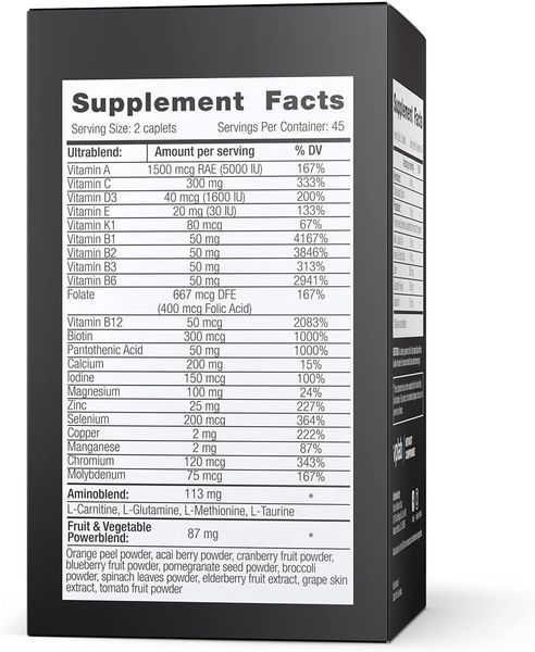 VP Lab Nutrition, Ultra Men's Sport Multivitamin Formula 90 Caplets 22741 фото