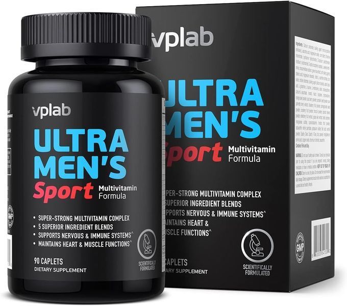VP Lab Nutrition, Ultra Men's Sport Multivitamin Formula 90 Caplets 22741 фото