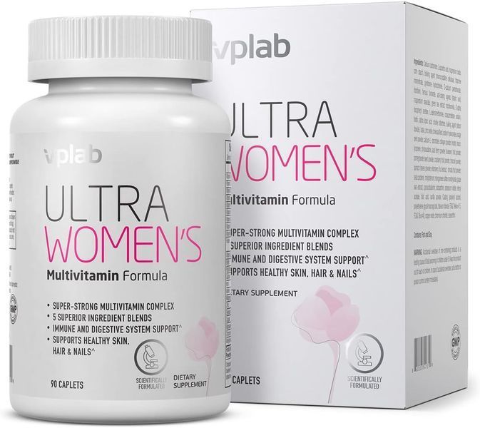 VPLab, Ultra Women's Multivitamin Formula, 90 Caplets 22742 фото