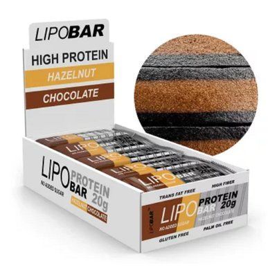 Lipo bar, Hazelnut Chocolate, Box 20*50 g 35222 фото