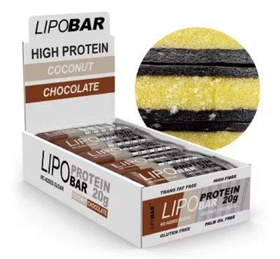 Lipo bar, Coconut Chocolate, Box 20*50 g 35223 фото