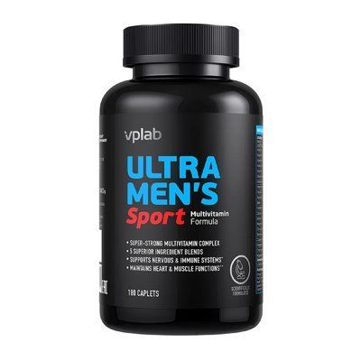 VP Lab Nutrition, Ultra Men's Sport Multivitamin Formula 180 Caplets 27168 фото