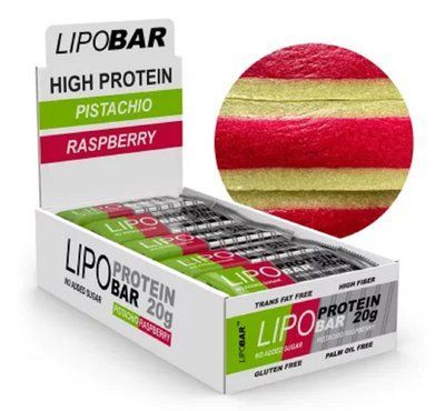 Lipo bar, Pistachio Raspberry, Box 20*50 g 35224 фото