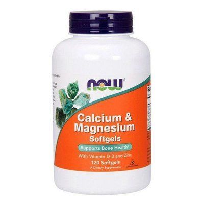Now Foods, Calcium & Magnesium with Vitamin D-3 and Zinc, 120 Softgels  29532 фото