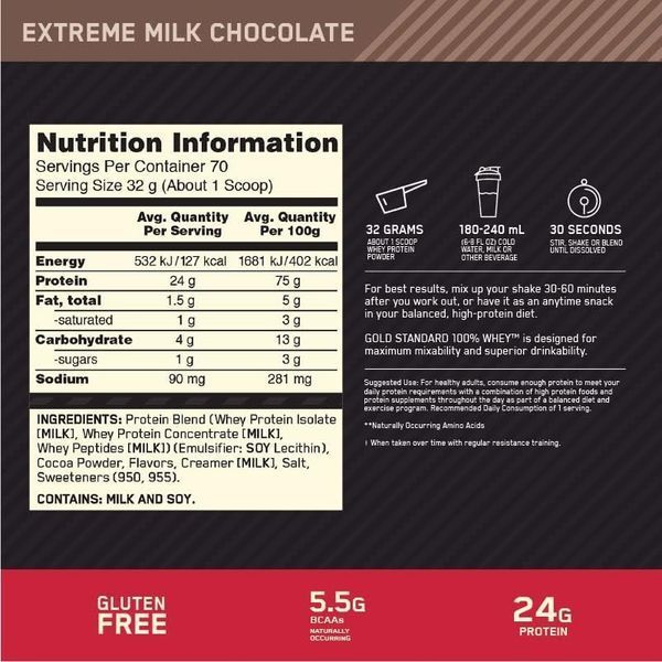 Optimum Nutrition, 100% Whey Gold Standard, 2270 г 22161 фото