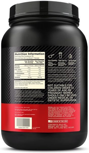 Optimum Nutrition, 100% Whey Gold Standard, 907 г 22202 фото