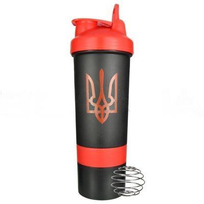 Shaker, Double Container, Black Red, 600 ml 34548 фото